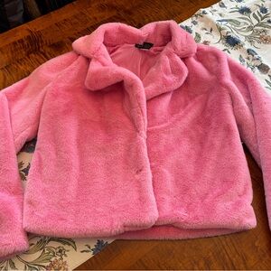 Hard to Find Pink Faux Fur Jacket